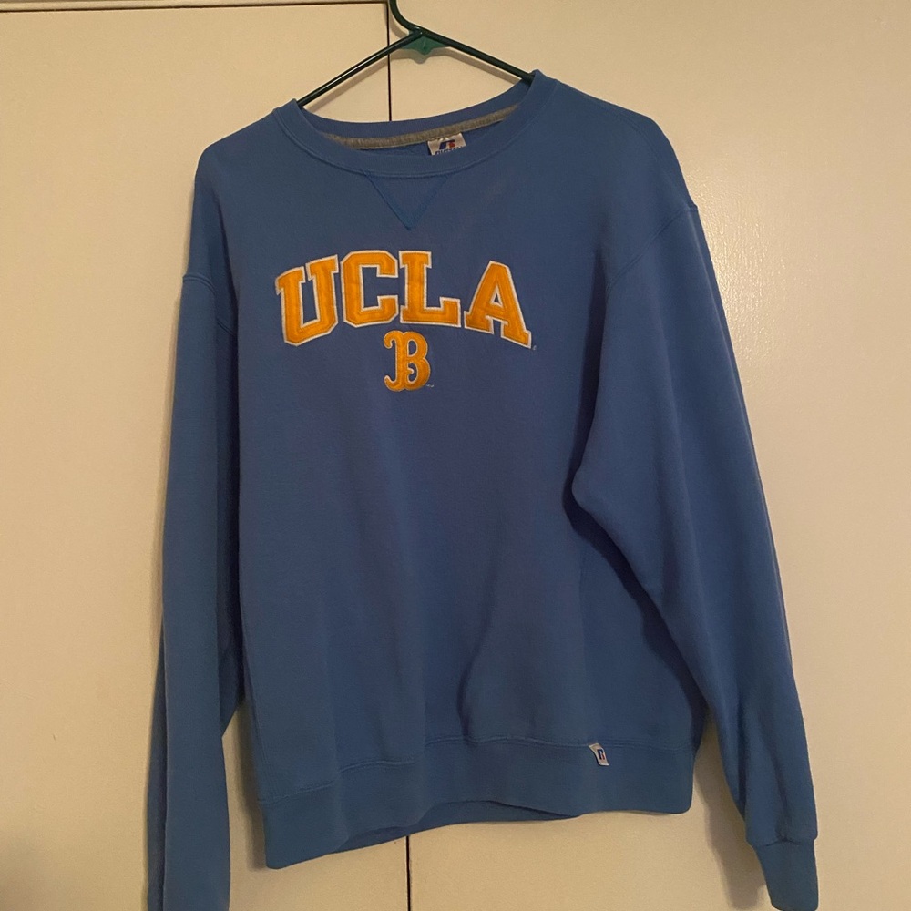 Russell Athletic Blue and Gold Crewneck Sweater